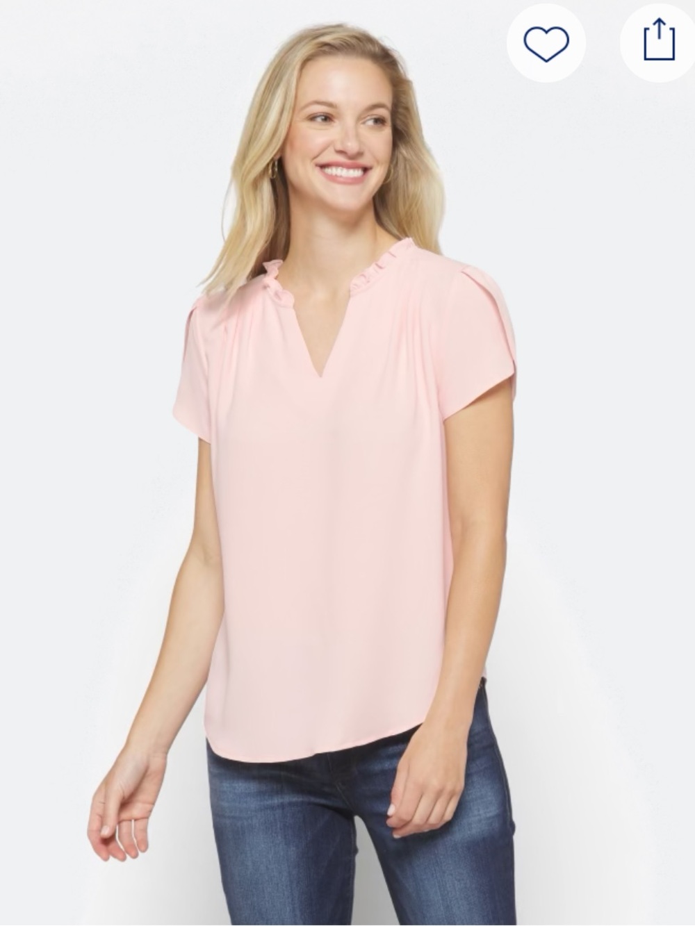 41 Hawthorn Pink Tiffiny Tulip Sleeve Blouse medium EUC